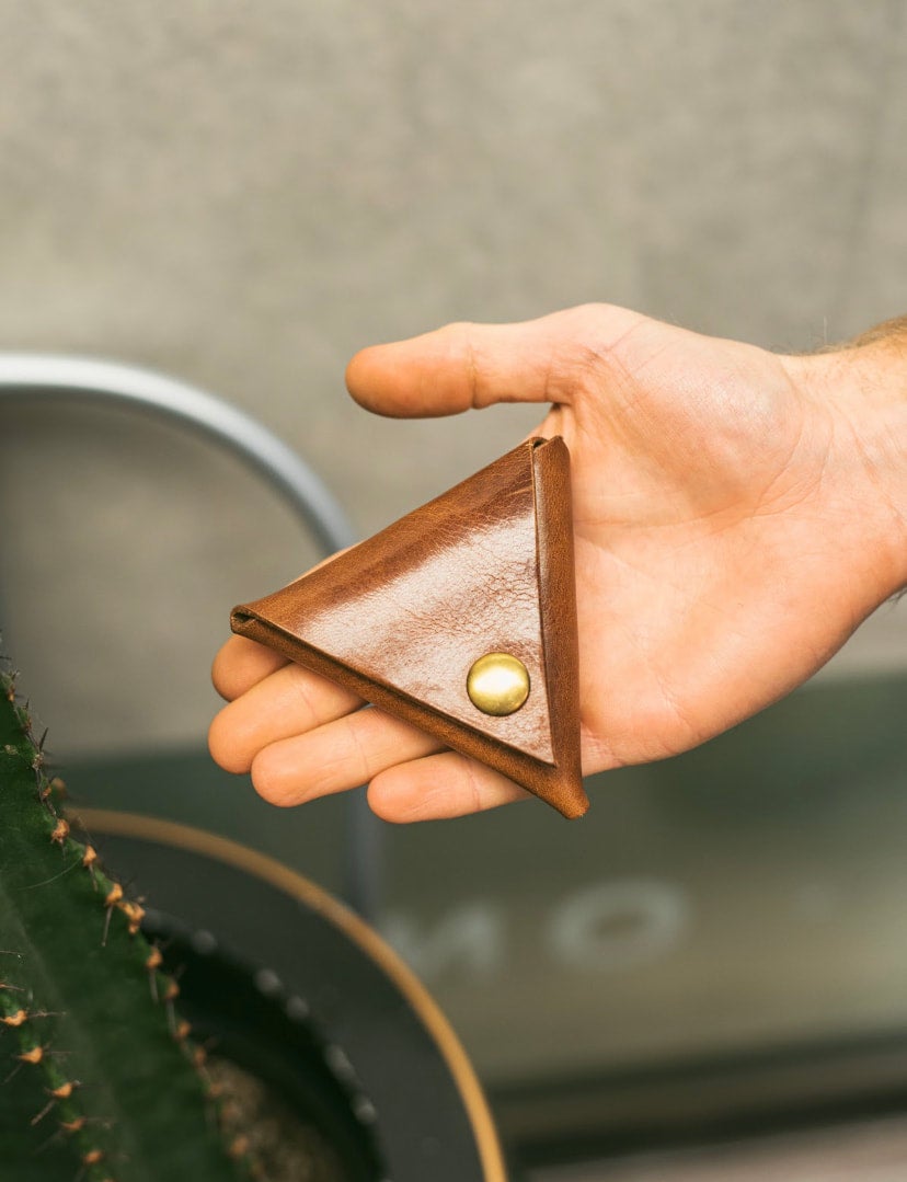 Triangle Coin Pouch Barber Craft